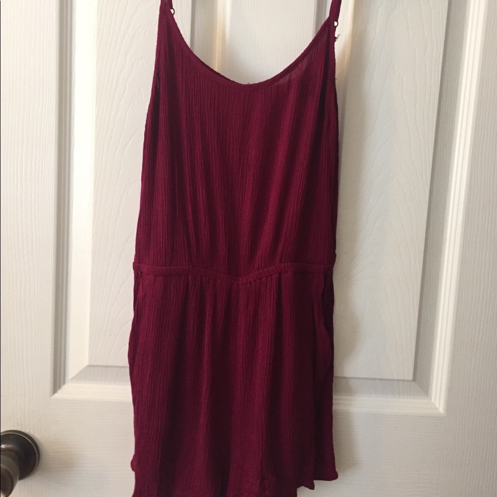 Burgundy Romper